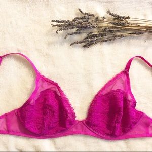 Free People Pink Lace Bra